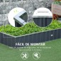 Huerto Urbano Arriate de Jardín de Acero Incluye Guantes Jardinera Exterior Rectangular para Cultivos Plantas Flores para Terraz