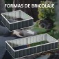 Huerto Urbano Arriate de Jardín de Acero Incluye Guantes Jardinera Exterior Rectangular para Cultivos Plantas Flores para Terraz