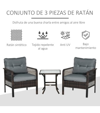 Conjunto de Muebles de Ratán