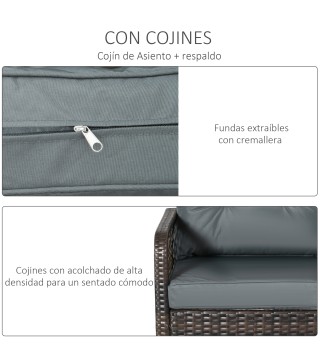 Conjunto de Muebles de Ratán