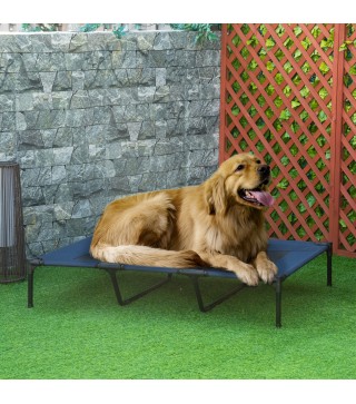 Cama Elevada para Perros Gatos Portátil Cama para Mascotas con Zona de Malla Transpirable y Tela Oxford para Interior Exterior 1