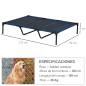 Cama Elevada para Perros Gatos Portátil Cama para Mascotas con Zona de Malla Transpirable y Tela Oxford para Interior Exterior 1