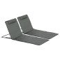 Set de 2 Esterillas de Playa Plegables 124x53x35-45 cm con Respaldo Ajustable 5 Niveles y Reposacabezas Esteras de Playa Portáti