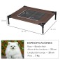 Cama Elevada para Perros Gatos Portátil Cama para Mascotas con Zona de Malla Transpirable y Tela Oxford para Interior Exterior 7