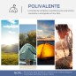 Carpa Portátil de Camping para 6-8 Personas con 4 Mosquiteros Gancho y Bolsa Anti-UV 350x350x230 cm Blanco y Azul