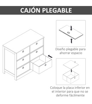 Cómoda Cajonera de Tela