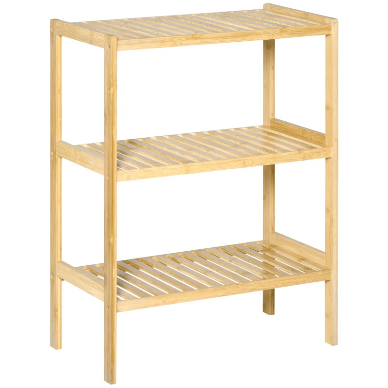 Estantería de Bambú de 3 Niveles Estantería de Pie Moderno Estante de Almacenamiento para Baño Cocina Salón Dormitorio Antivuelc Estantería de Bambú de 3 Niveles Estantería de Pie Moderno Estante de Almacenamiento para Baño Cocina Salón Dormitorio Antivuelc