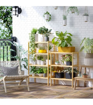 Estantería de Bambú de 3 Niveles