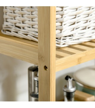 Estantería de Bambú de 3 Niveles