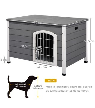 Caseta para Perros de Madera