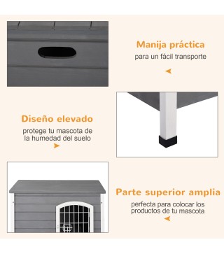 Caseta para Perros de Madera