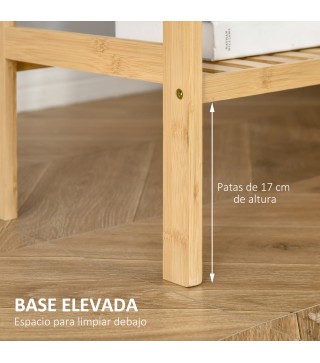 Estantería de Bambú de 4 Niveles