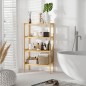 Estantería Librería de Bambú Mueble Organizador Multifuncional de 4 Niveles con Antivuelco 62x33x112 cm Natural Estantería Librería de Bambú Mueble Organizador Multifuncional de 4 Niveles con Antivuelco 62x33x112 cm Natural