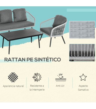 Conjunto de Muebles de Ratán