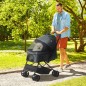 Carrito para Perros Plegable con Mango Reversible Ventana de Malla Cesta de Almacenamiento 76,5x52x95 cm Gris Carrito para Perros Plegable con Mango Reversible Ventana de Malla Cesta de Almacenamiento 76,5x52x95 cm Gris