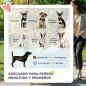 Carrito para Perros Plegable con Mango Reversible Ventana de Malla Cesta de Almacenamiento 76,5x52x95 cm Gris Carrito para Perros Plegable con Mango Reversible Ventana de Malla Cesta de Almacenamiento 76,5x52x95 cm Gris