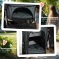 Carrito para Perros Plegable con Mango Reversible Ventana de Malla Cesta de Almacenamiento 76,5x52x95 cm Gris