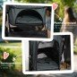 Carrito para Perros Plegable con Mango Reversible Ventana de Malla Cesta de Almacenamiento 76,5x52x95 cm Gris Carrito para Perros Plegable con Mango Reversible Ventana de Malla Cesta de Almacenamiento 76,5x52x95 cm Gris