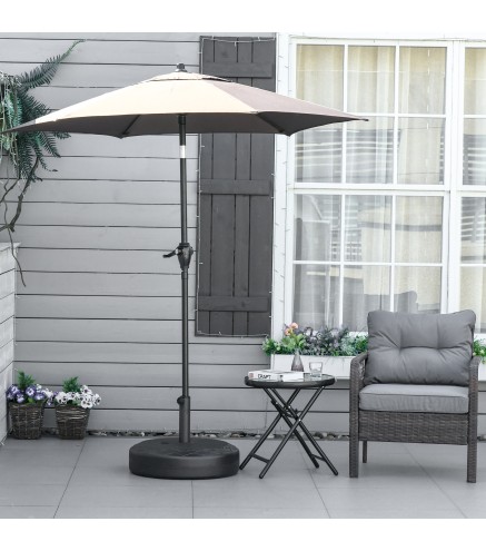 Base de Sombrilla Rellenable de Agua 30 kg Soporte de Parasol Redondo Apto para Postes de 38mm 48 mm Metal y Plástico para Jardí