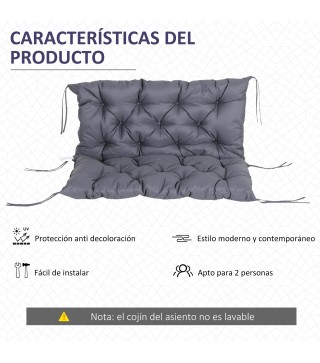 Cojín para Banco con Respaldo