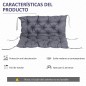 Cojín para Banco de Jardín con Respaldo, 100x98x8 cm, Colchón de Banco de 2 Plazas para Interior y Exterior con Relleno Grueso y