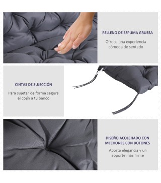 Cojín para Banco con Respaldo