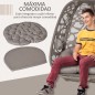 Silla Colgante con Soporte de Acero Sillón Colgante Hamaca con Cesta Plegable y Cojines para Interiores y Exterior Carga 120 kg