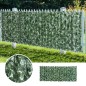 Seto Artificial Ocultación Jardín en Rollo 3x1,5 m Valla de Privacidad de Hiedra Artificial para Balcón Exterior