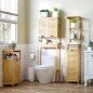 Estantería de Baño de Bambú Armario Alto para Baño con 3 Estantes y 1 Puerta Mueble Columna de Almacenaje 34x30x173 cm Natural Estantería de Baño de Bambú Armario Alto para Baño con 3 Estantes y 1 Puerta Mueble Columna de Almacenaje 34x30x173 cm Natural