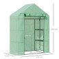 Invernadero de Jardín 141x72x191 cm Vivero Casero con 4 Estantes Puerta Enrollable Cubierta de PE 140g/m² y Marco de Acero para Invernadero de Jardín 141x72x191 cm Vivero Casero con 4 Estantes Puerta Enrollable Cubierta de PE 140g/m² y Marco de Acero para