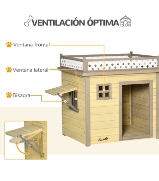 Casa para Perros de Madera
