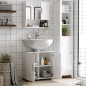 Armario de Baño con Espejo Mueble Colgante de Aseo con 2 Puertas y 2 Estantes Ajustables Interiores 54x15,2x55,3 cm Blan