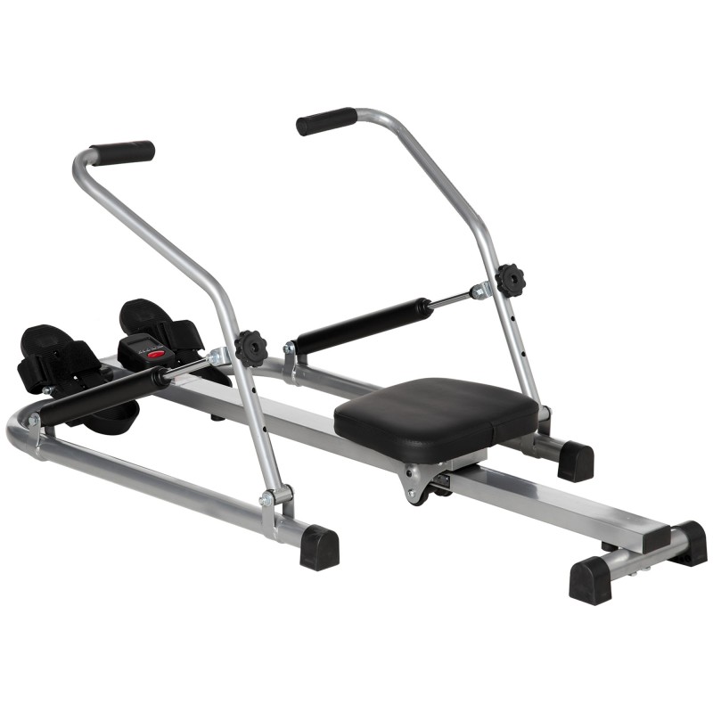 Máquina de Remo Hidráulico Plegable con 3 Niveles de Resistencia Monitor Digital y Pedal Antideslizante para Fitness en Casa Ace