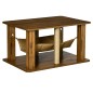 Mesa de Centro Hamaca para Gatos con 2 Postes Rascadores de Yute y Estante Inferior de Almacenaje 79x59x45,5 cm Marrón