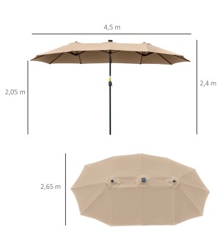 Sombrilla Doble de Jardín