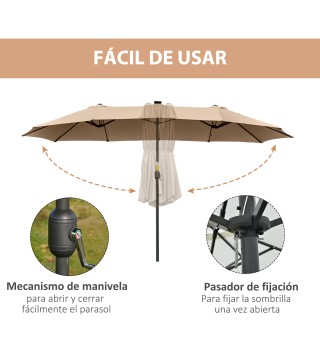 Sombrilla Doble de Jardín