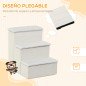Escalera para Mascotas de 3 Peldaños Plegable con Tapas Abatibles y Espacio de Almacenamiento 3 Escalones de Perros Gatos Pequeñ Escalera para Mascotas de 3 Peldaños Plegable con Tapas Abatibles y Espacio de Almacenamiento 3 Escalones de Perros Gatos Pequeñ