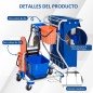 Carro de Limpieza con Bolsa de Basura Carro de Servicio con Doble Cubo de 18 Litros Escurridor de Prensa 2 Cubetas Auxiliares 93 Carro de Limpieza con Bolsa de Basura Carro de Servicio con Doble Cubo de 18 Litros Escurridor de Prensa 2 Cubetas Auxiliares 93
