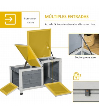 Conejera de Exterior de Madera