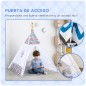 Tienda de Campaña para Niños de +3 Años Tipi Infantil de Madera Portátil con Ventana para Interiores y Exteriores 120x120x155 cm