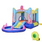 Castillo Inflable Infantil con Tobogán Cama de Salto Piscina Inflador y Bolsa de Transporte 360x175x180 cm Multicolor
