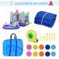 Castillo Inflable Infantil con Tobogán Cama de Salto Piscina Inflador y Bolsa de Transporte 360x175x180 cm Multicolor