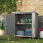 Armario para Terraza de Madera con 2 Estantes Interiores 2 puertas y Techo Inclinado para Exterior Terreza 87x46,5x96,5 cm Gris Armario para Terraza de Madera con 2 Estantes Interiores 2 puertas y Techo Inclinado para Exterior Terreza 87x46,5x96,5 cm Gris