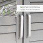 Armario para Terraza de Madera con 2 Estantes Interiores 2 puertas y Techo Inclinado para Exterior Terreza 87x46,5x96,5 cm Gris Armario para Terraza de Madera con 2 Estantes Interiores 2 puertas y Techo Inclinado para Exterior Terreza 87x46,5x96,5 cm Gris
