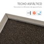 Armario para Terraza de Madera con 2 Estantes Interiores 2 puertas y Techo Inclinado para Exterior Terreza 87x46,5x96,5 cm Gris