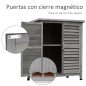 Armario para Terraza de Madera con 2 Estantes Interiores 2 puertas y Techo Inclinado para Exterior Terreza 87x46,5x96,5 cm Gris Armario para Terraza de Madera con 2 Estantes Interiores 2 puertas y Techo Inclinado para Exterior Terreza 87x46,5x96,5 cm Gris