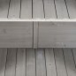 Armario para Terraza de Madera con 2 Estantes Interiores 2 puertas y Techo Inclinado para Exterior Terreza 87x46,5x96,5 cm Gris