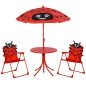 Set de Mesa y Sillas Infantil de Jardín Conjunto de Picnic Plegable para Niños Juego de Mesa con Sombrilla Ajustable en Altura d Set de Mesa y Sillas Infantil de Jardín Conjunto de Picnic Plegable para Niños Juego de Mesa con Sombrilla Ajustable en Altura d