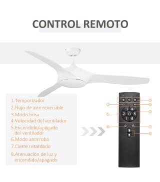 Ventilador de Techo con Luz