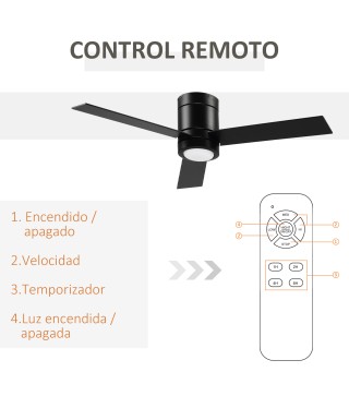 Ventilador de Techo con Luz